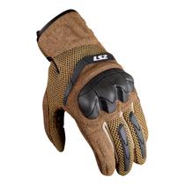 Luva Motociclista Ls2 Kubra Marrom Proteção Touch