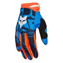 Luva Motocross Fox 180 Race Spec Azul Cross Trilha Off Road