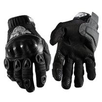 Luva Motocross Road Max - Proteção acolchoada nos dedos com borracha e tela de metal P M G e GG