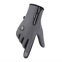 Luva motoqueiro inverno Frio Touch Screen Motociclista Cano longo Adequado Para Moto Cor:CinzaTamanho:P-m