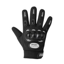 Luva Motoqueiro Motoboy Sport Motocross Preta com Dedo
