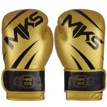 Luva Muay Thai Boxe Kickboxing New Champion Dourado/Preto - Mks Combat Luva Muay Thai Boxe Kickboxing New Champion Dourado/Preto - Mks Combat