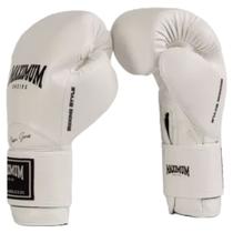 Luva muay thai boxe kickboxing new classic white - maximum