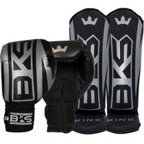 Luva Muay Thai Boxe Kickboxing Sparring Caneleira Bks