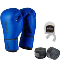 Luva Muay Thai Boxe Kit com Bandagem E Protetor Bucal Original Fheras