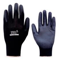 Luva multitato volk nylon com banho de pu preta c.a 30916