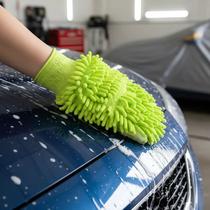Luva Multiuso Limpeza Chenille Poliéster Lavagem Automotiva