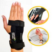 Luva Munhequeira para Digitação com Tala Preventiva Tendinite DORT LER Ortopédica - PAR