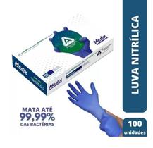 Luva Nitrílica Antimicrobiana Amg Medix C/ 100 Tamanho P