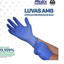 Luva Nitrílica Antimicrobiana Amg Medix C/ 100 Tamanho PP