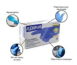 Luva Nitrílica Azul Flexiplus tamanho P