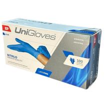 Luva Nitrilica Azul para procedimento (sem pó) - UniGloves