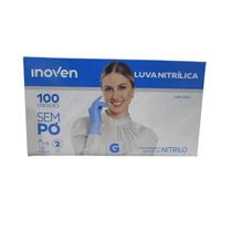 LUVA NITRILICA AZUL SEM PÓ CAIXA COM 100 uni INOVEN. LUVA NITRILICA AZUL SEM PÓ CAIXA COM 100 uni INOVEN.