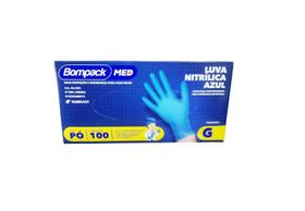Luva Nitrílica Azul Sem Pó G(9) C/ Anvisa 100 Unidades