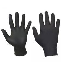 Luva nitrilica black/preta profissional c/20unidades