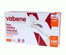 Luva nitrilica branca tam g com 100un vabene