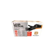 Luva nitrilica descartável antiderrapante sem pó preto - 01cx Luva nitrilica descartável antiderrapante sem pó preto - 01cx