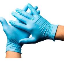 Luva nitrilica descartável azul ca 43343 -05cxs
