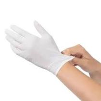 Luva Nitrílica Descartável Procedimento Sem Pó Branca White - Supermax