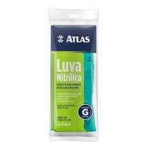Luva nitrilica grande verde - atlas