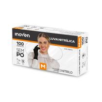 Luva Nitrílica Inoven - Preta - M - Pacote 100 Un.