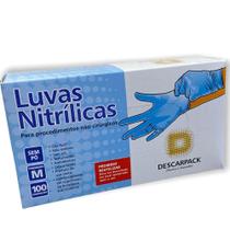 Luva Nitrilica M 100Un - Descarpack