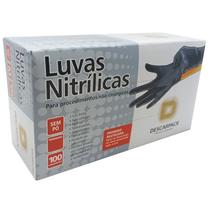 Luva Nitrílica P, M ou G Sem Pó Alta Resistência Conforto Proteção e Segurança Caixa c/ 100 Unidades