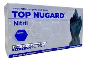 Luva Nitrílica Preta Black Sem Pó Tamanho P Caixa Com 100 Unidades Nugard