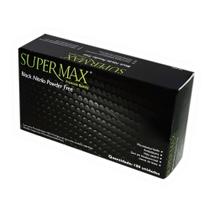 Luva Nitrílica Preta Black (SUPERMAX) - Caixa com 100 Unidades