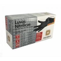 Luva nitrilica preta c/100 descarpack