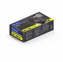 Luva Nitrílica Preta sem pó - Bompack com 100und - Tamanho: G - CA: 43.386