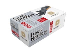 Luva nitrilica preta sem pó c/100 unidades descarpack