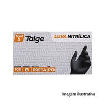 Luva nitrilica preta talge - g