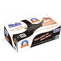 Luva Nitrilica Preta Tamanho G Medix