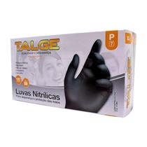 Luva Nitrilica Procedimento Preto Sem Pó Com 100 unidades Tamanho G
