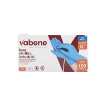 Luva nitrilica protecao industrial azul g 100un - vabene Luva nitrilica protecao industrial azul g 100un - vabene