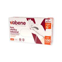 Luva Nitrilica Protecao Industrial Branca G 100Un/Box Luva Nitrilica Protecao Industrial Branca G 100Un/Box