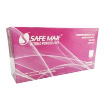 Luva Nitrílica Rosa Safemax - Caixa com 100 Unidades