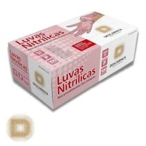 Luva Nitrílica Rosa Sem Pó - Com 100 Unidades - DESCARPACK