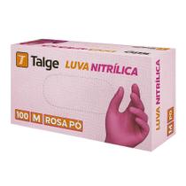 Luva nitrilica rosa talge - g