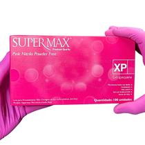 Luva Nitrílica Rosa Tamanho PP - Supermax - Sem Pó - Caixa com 100 unidades Luva Nitrílica Rosa Tamanho PP - Supermax - Sem Pó - Caixa com 100 unidades