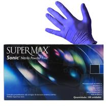 Luva Nitrílica Roxa Azul Cobalto Sonic Supermax