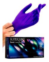 Luva Nitrílica Roxa Azul Cobalto Sonic Supermax
