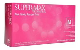 Luva Nitrilica S/Pó Pink C/100 Supermax