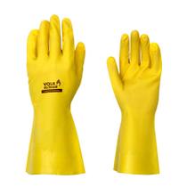Luva Nitrílica Sem Forro Volk Amarela CA 16314