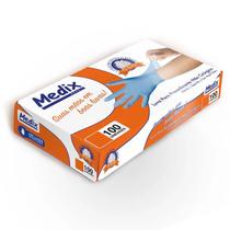 Luva Nitrílica Sem Pó Medix Azul - G - Caixa C/100 Uni