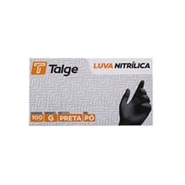 Luva nitrilica sem pó preta (100 unid) - talge Luva nitrilica sem pó preta (100 unid) - talge