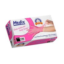 Luva Nitrílica Sem Pó Rosa Tam. P - Medix