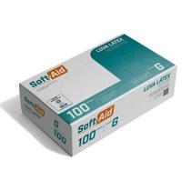 Luva nitrilica sem pó tamanho g cor azul soft+aid 100un Luva nitrilica sem pó tamanho g cor azul soft+aid 100un