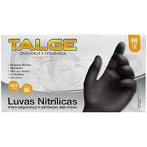 Luva Nitrílica Sem Pó Tamanho M 50 Pares Preta Talge Luva Nitrílica Sem Pó Tamanho M 50 Pares Preta Talge